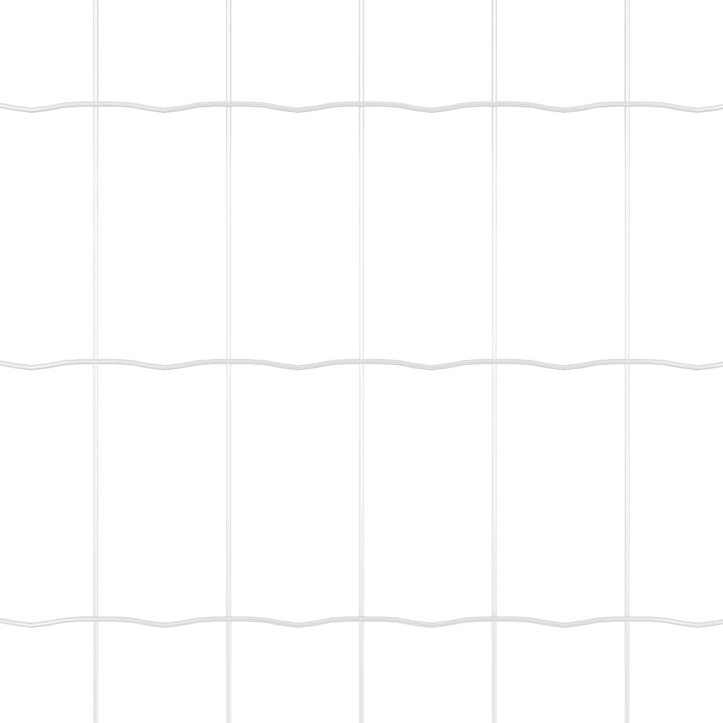 vidaXL Φράκτης Euro με 7 φλαντζωτούς συλλέκτες 0.8x10 μ Γαλβανισμένος χάλυβας