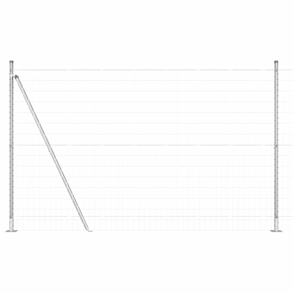 vidaXL Ευρωπαϊκή περίφραξη με 7 αναρτώμενους πόλους 1.5x10 μ γαλβανισμένο χάλυβα