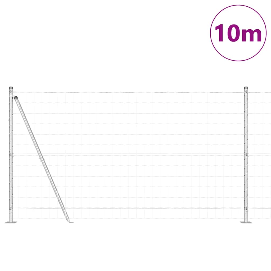 vidaXL Ευρωπαϊκός Φράκτης με 7 Στελέχη 1.2x10 μ Γαλβανισμένος Χάλυβας