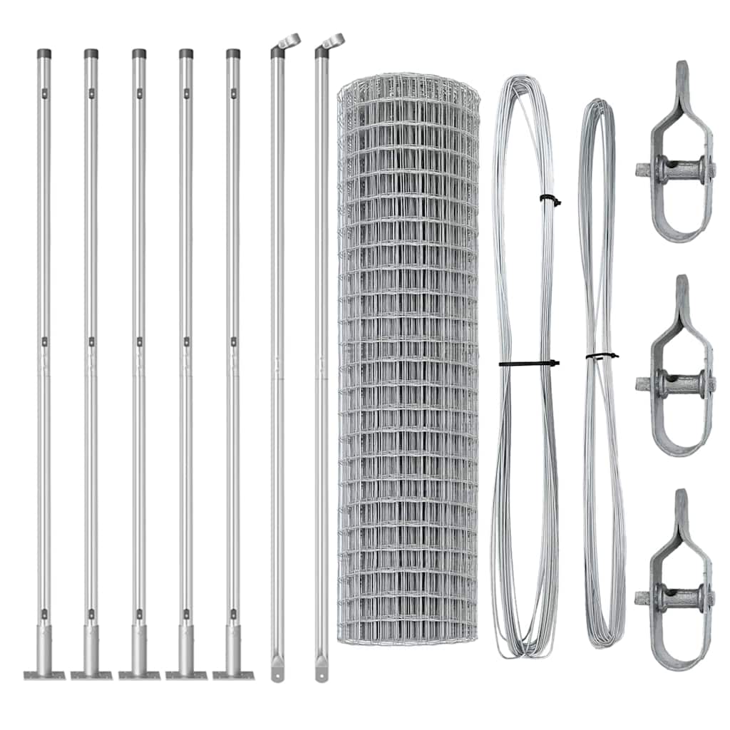 vidaXL Euro Fence με 7 Πόδια 0.8x10 μ Γαλβανισμένος Χάλυβας