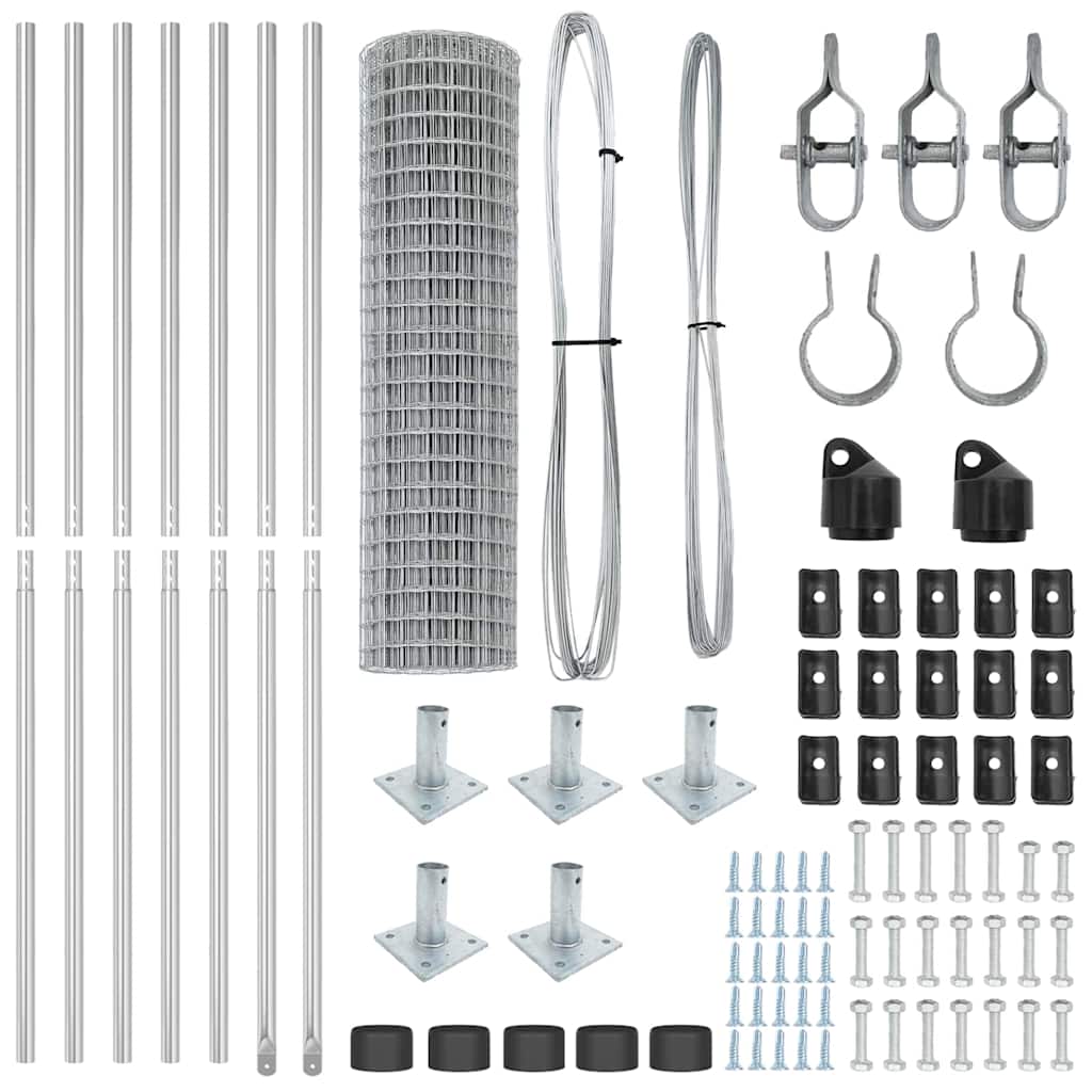 vidaXL Euro Fence με 7 Πόδια 0.8x10 μ Γαλβανισμένος Χάλυβας