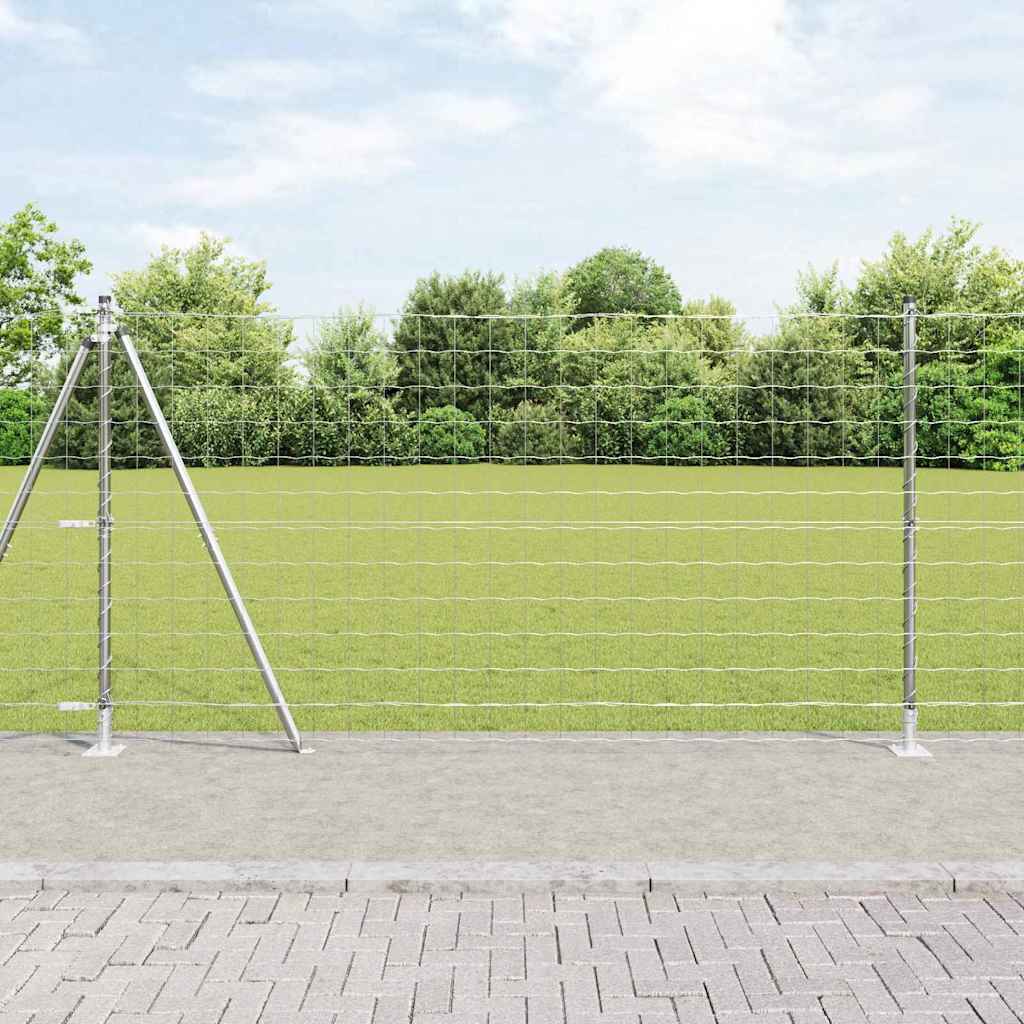 vidaXL Euro Fence με 7 Στηρίγματα με Φλάντζα 1.2x10 μ Γαλβανισμένος Χάλυβας