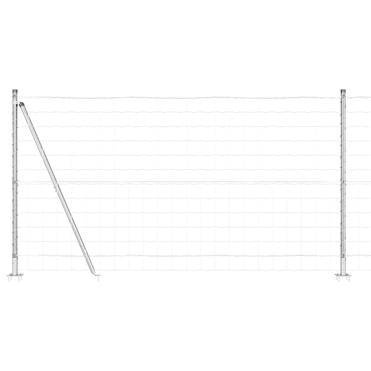 vidaXL Euro Fence με 7 Στηρίγματα με Φλάντζα 1.2x10 μ Γαλβανισμένος Χάλυβας
