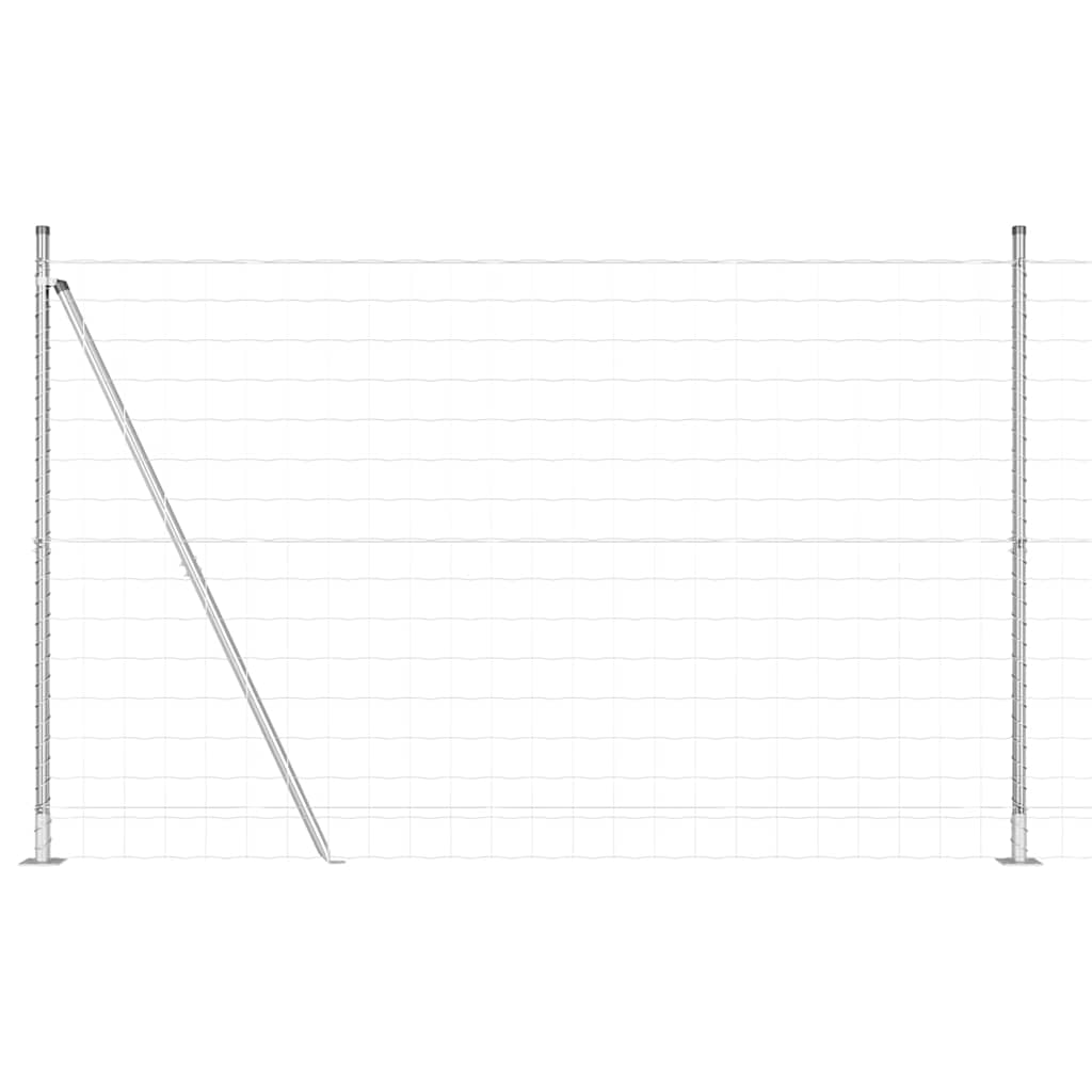 vidaXL Ευρωπαϊκή Περίφραξη με 7 Προσαρμοσμένες Στήλες 1.5x10 μ Γαλβανισμένο Ατσάλι