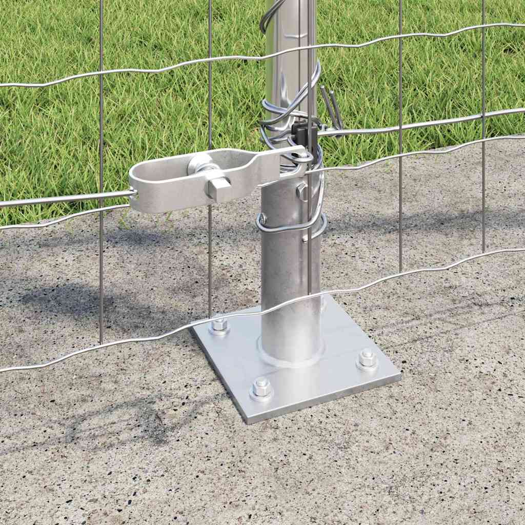 vidaXL Ευρωπαϊκός Φράχτης με 7 Φλαντζωτούς Πόλους 1.2x10 μ Γαλβανισμένο Ατσάλι