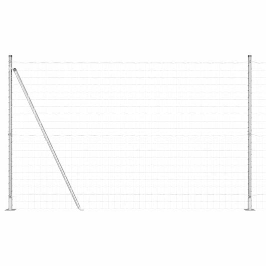vidaXL Ευρωπαϊκός Φράχτης με 7 Στήλες 1.5x10 μ. Γαλβανισμένο Ατσάλι