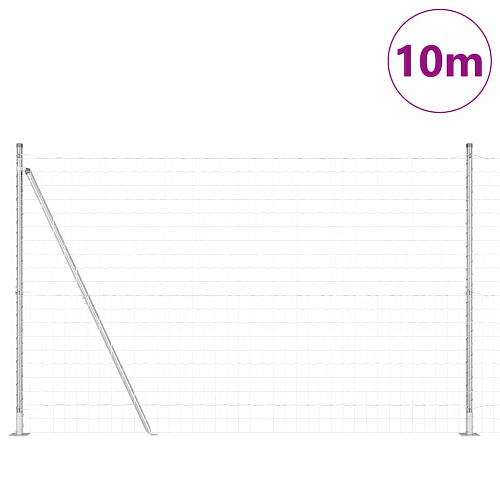vidaXL Ευρωπαϊκός Φράκτης με 7 Στήλες 1.6x10 m Γαλβανισμένο Ατσάλι