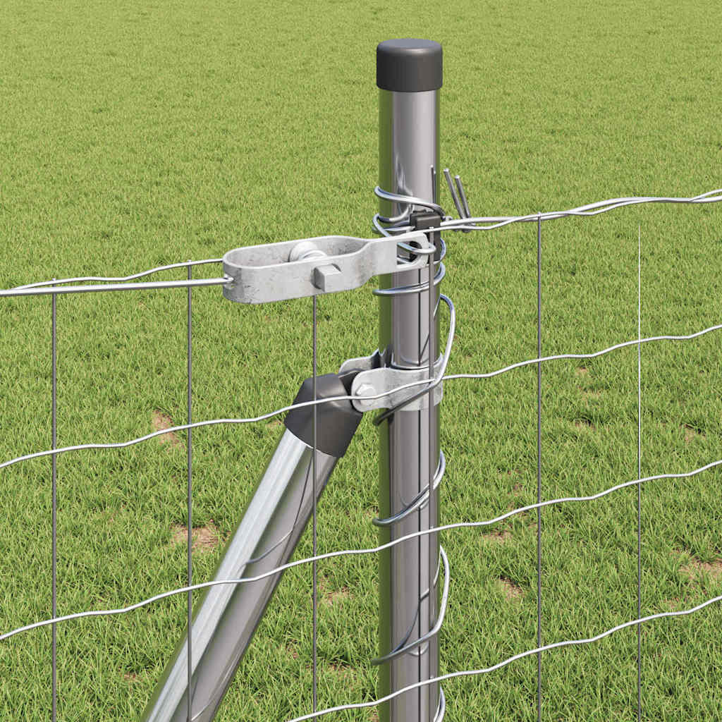 vidaXL Euro Φράχτης με 13 Φλαντζωτούς Πόστα 1x25 μ Γαλβανισμένος Ατσάλι