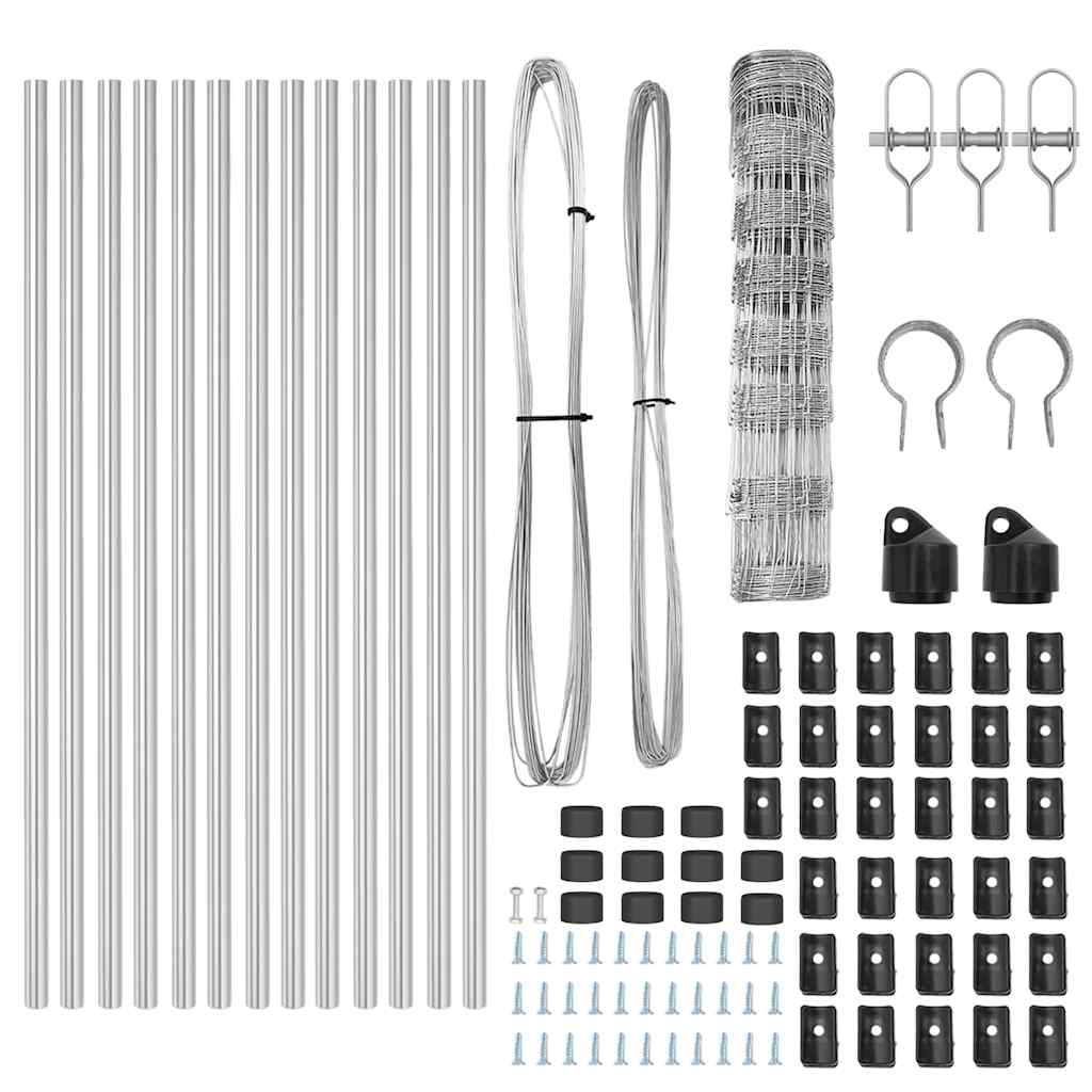 Φράχτης Αγρού vidaXL 0.8x25 μ Γαλβανισμένο Ατσάλι