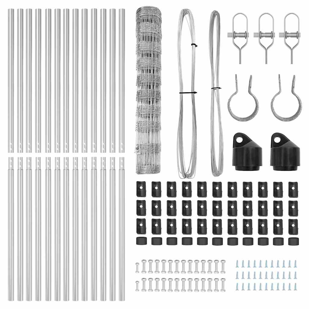 vidaXL Φράχτης Πεδιάδας 1x25 μ Γαλβανισμένο Ατσάλι