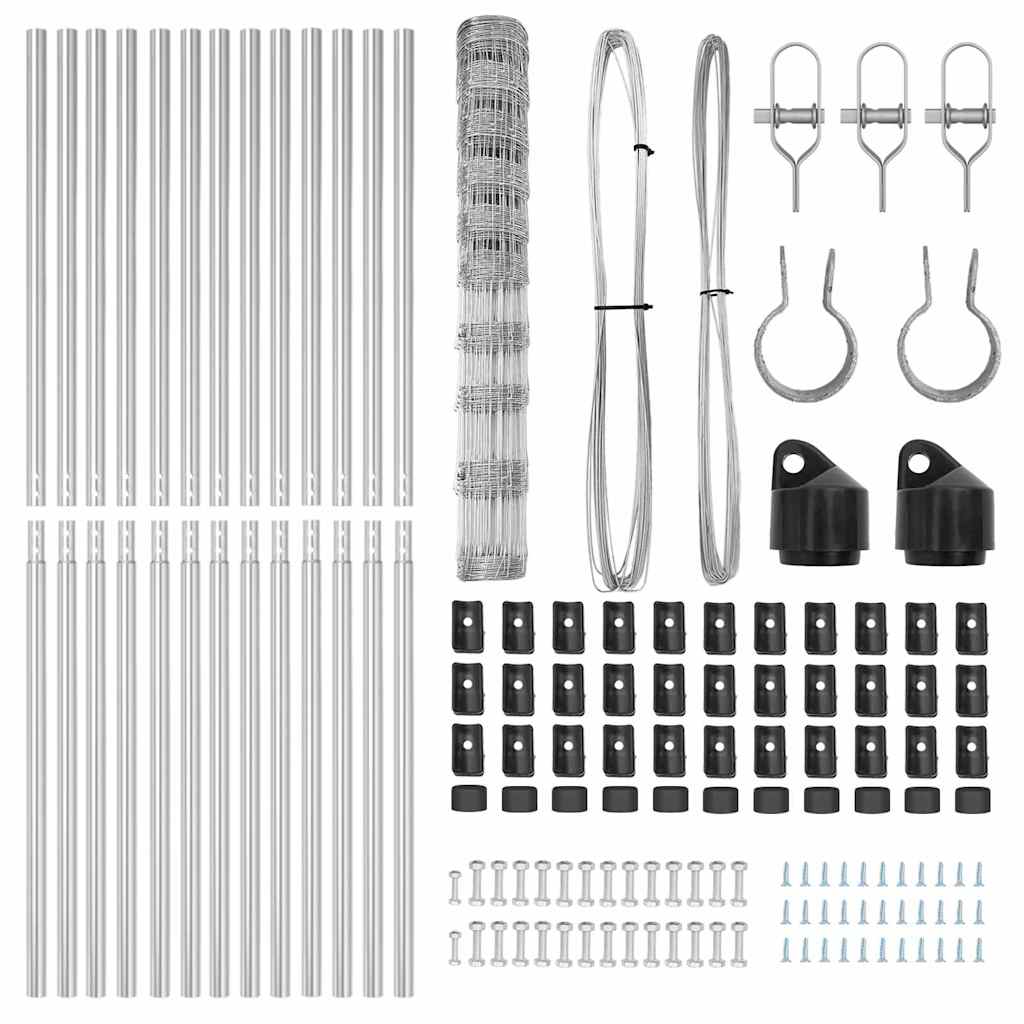 vidaXL φράχτης πεδίων 1.2x25 μ γαλβανισμένο ατσάλι