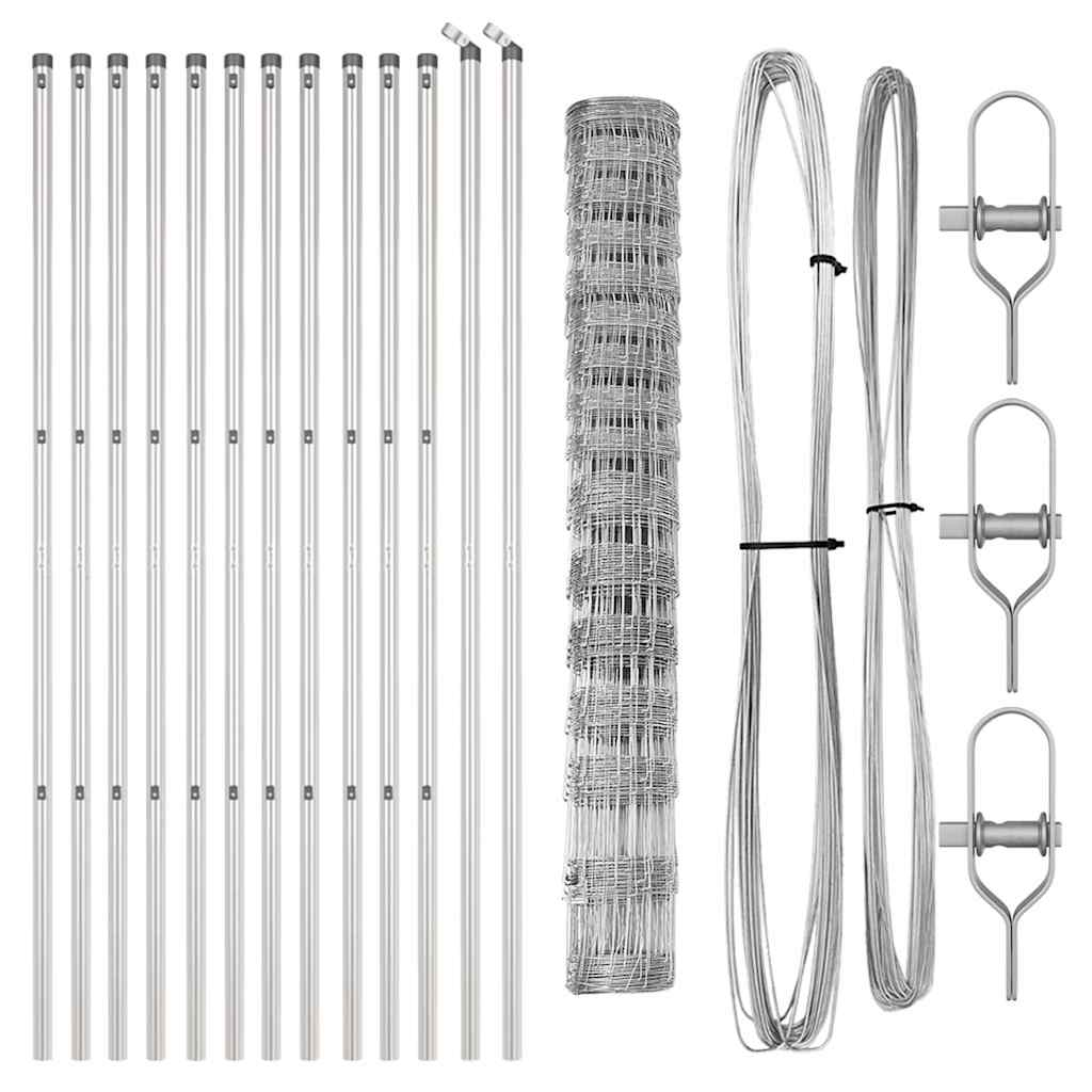 περίφραξη αγρού vidaXL 1.2x25 m Γαλβανισμένος Χάλυβας