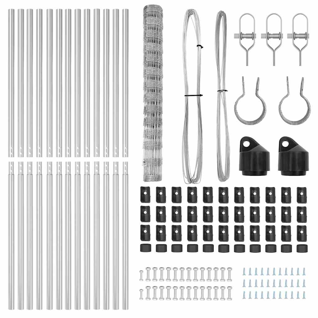 vidaXL Περίφραξη Αγρού 1.4x25 μ Γαλβανισμένος Χάλυβας