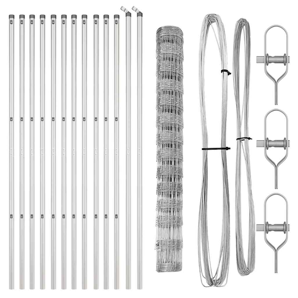 vidaXL Field Fence 1.4x25 m Γαλβανισμένο Ατσάλι