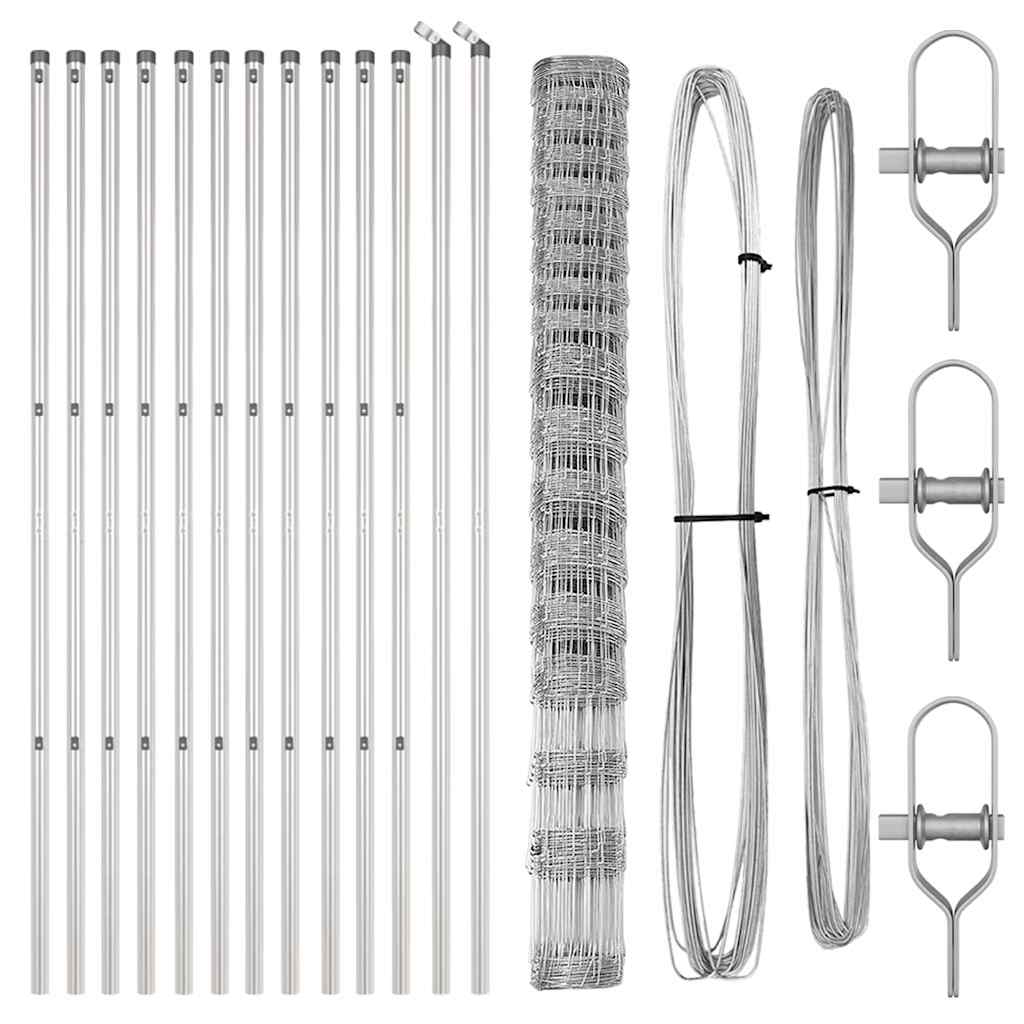 Φράκτης Πεδιάδας vidaXL 1.5x25 μ Γαλβανισμένος Χάλυβας