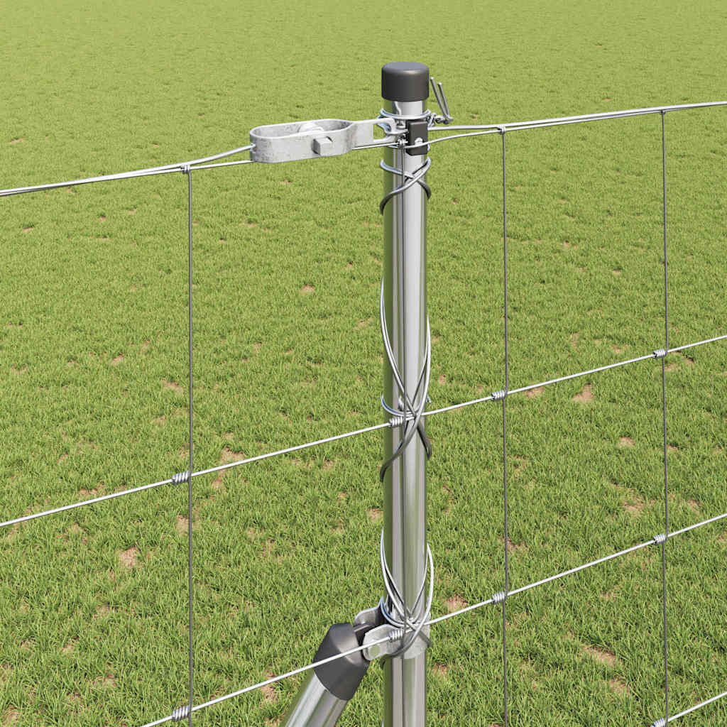 vidaXL Περίφραξη αγρού Ασημί 25 x 1.6 μ Γαλβανισμένος χάλυβας