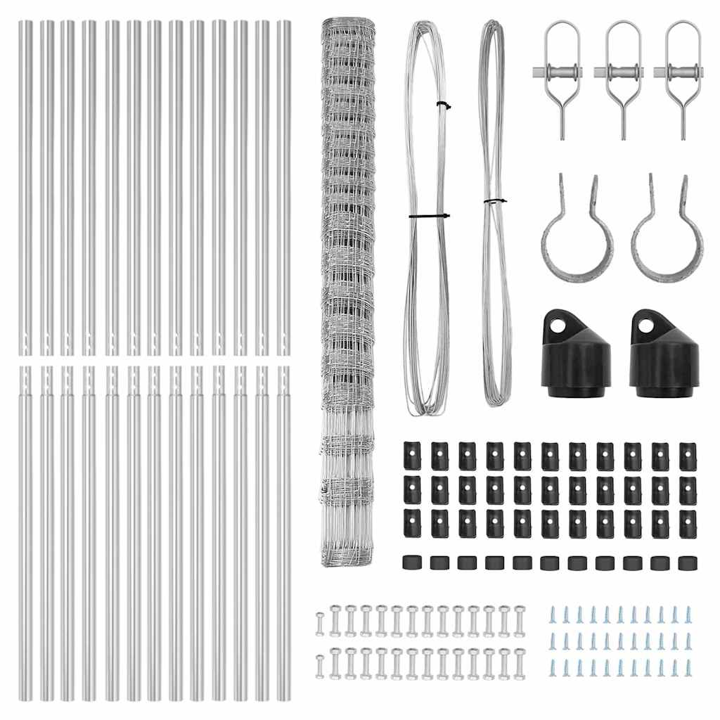 vidaXL Field Fence 1.6x25 μ Γαλβανισμένο Ατσάλι