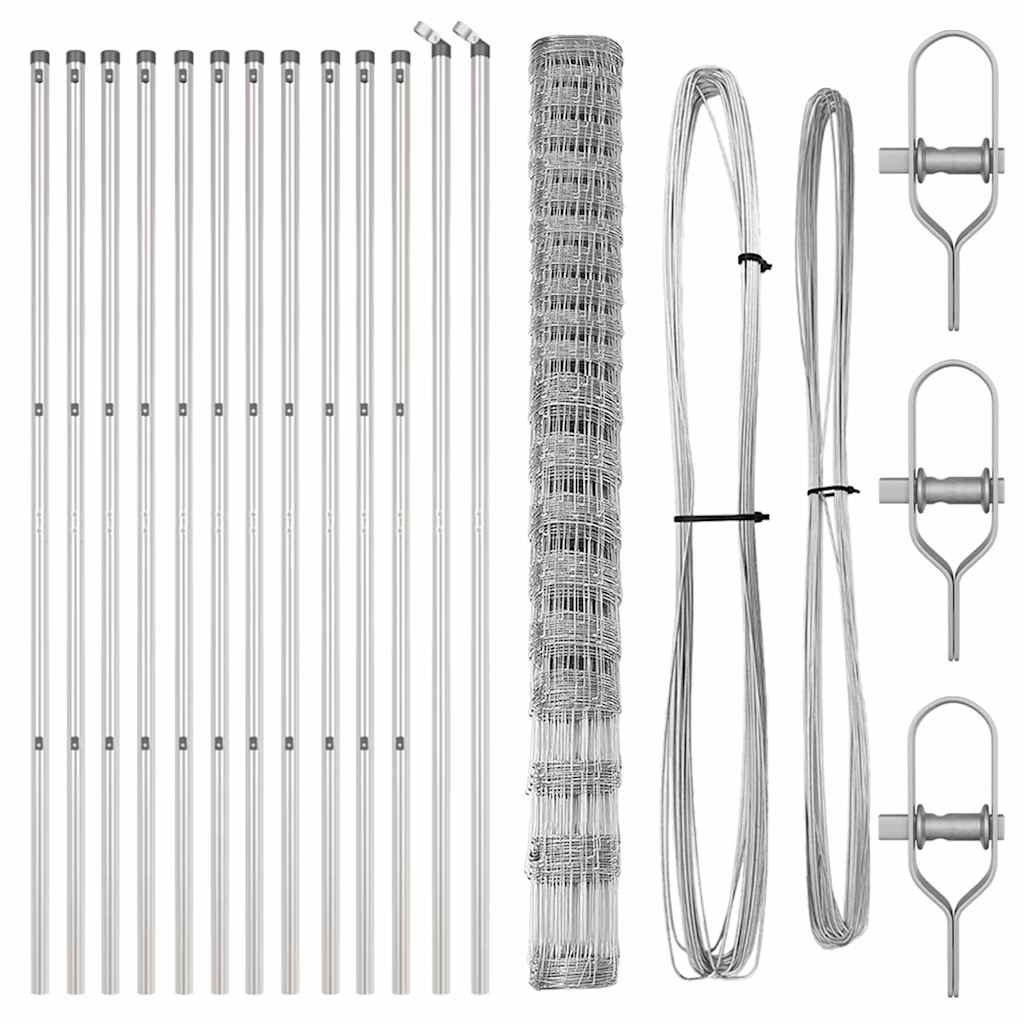 vidaXL Field Fence 1.6x25 μ Γαλβανισμένος Χάλυβας