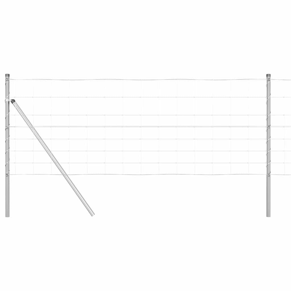 vidaXL Περίφραξη αγρού Ασημί 50 x 0.8 m Γαλβανισμένος χάλυβας