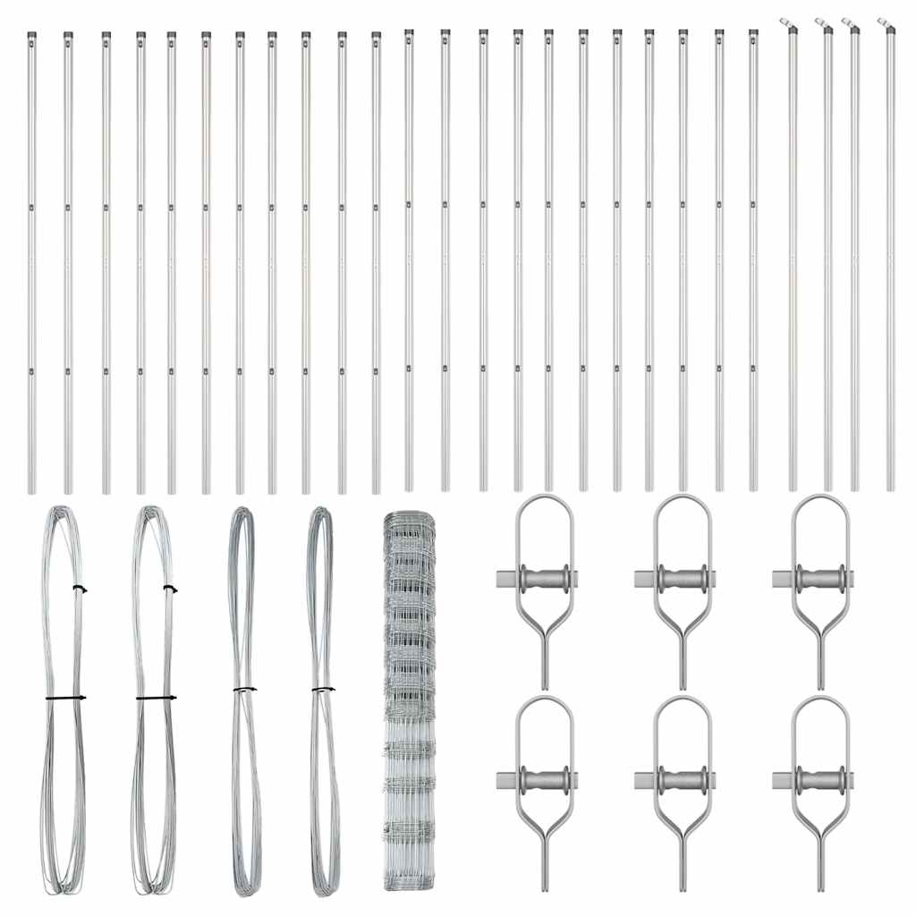 vidaXL Φράχτης Πεδιάδας 1.4x50 μ Γαλβανισμένος Χάλυβας