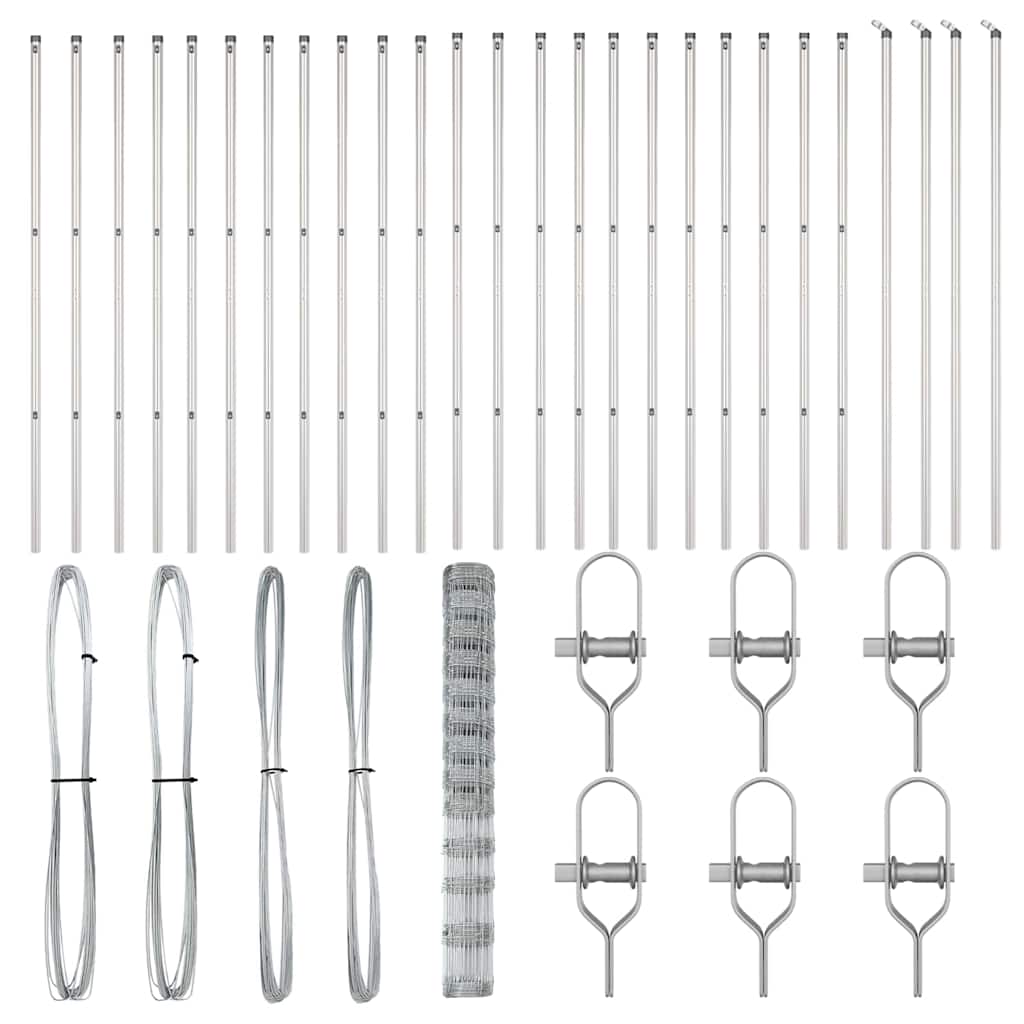 vidaXL Φράχτης 1,5x50 μ Γαλβανισμένο Ατσάλι