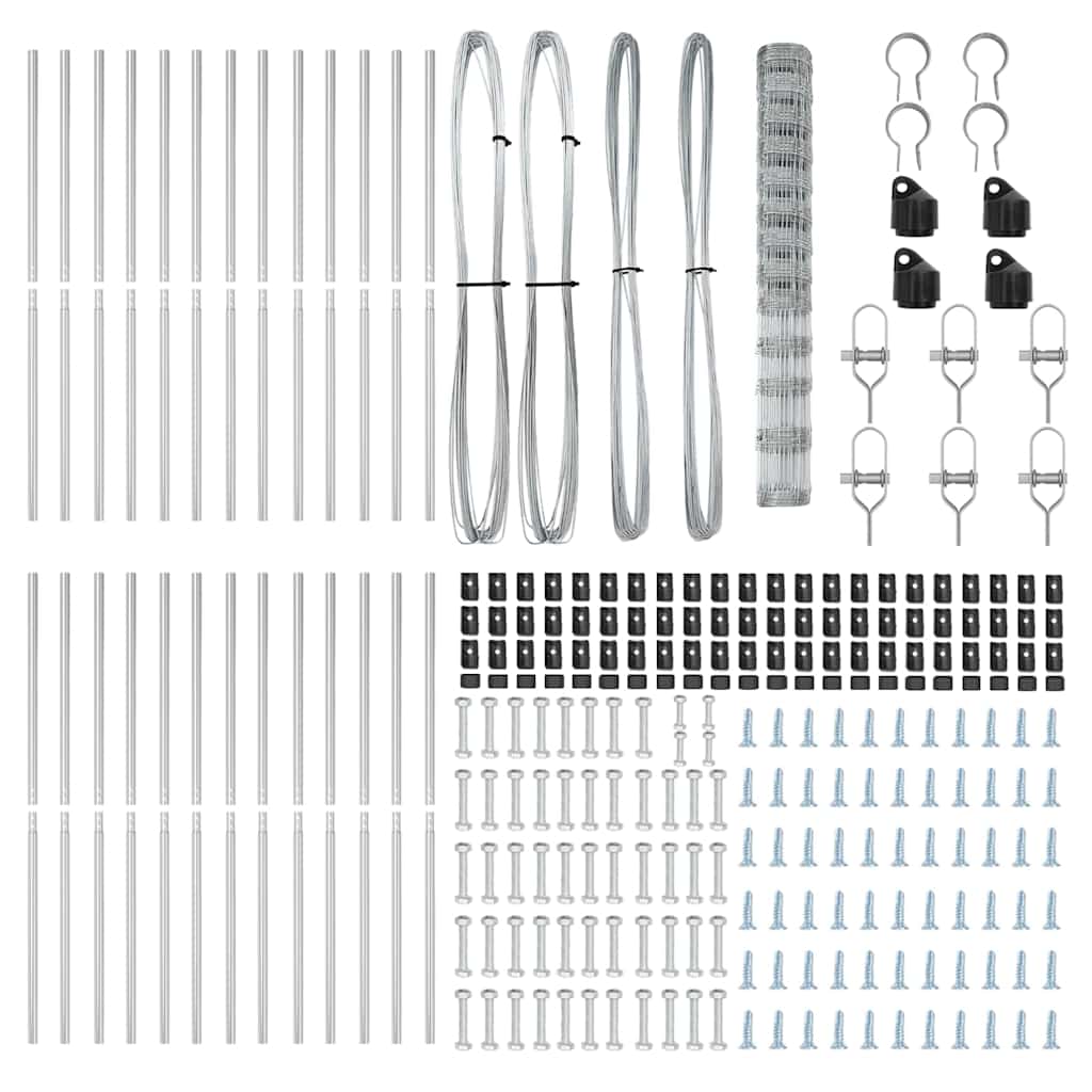 vidaXL Φράχτης 1,5x50 μ Γαλβανισμένο Ατσάλι