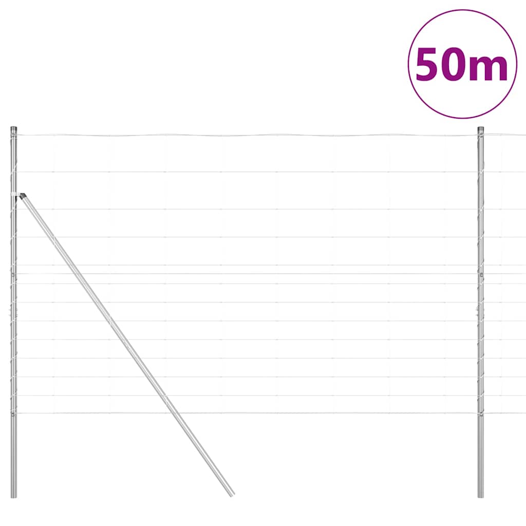 vidaXL Περίφραξη Αγρού 1.5x50 μ Γαλβανισμένο Ατσάλι
