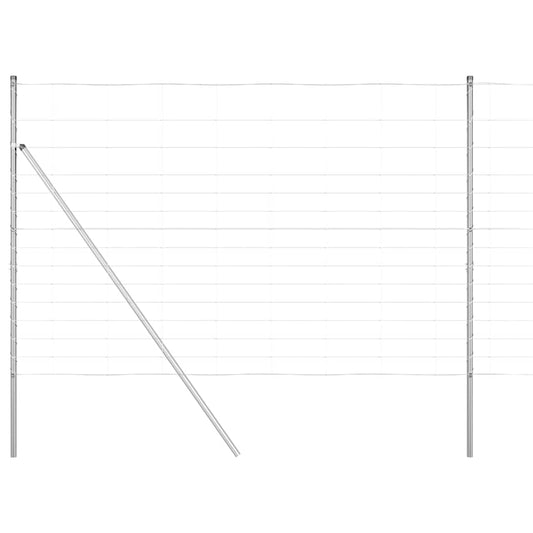 Φράχτης πεδίου vidaXL 1.6x50 μ από γαλβανισμένο χάλυβα