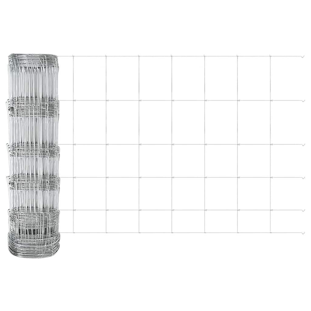 vidaXL Field Fence 0.8x100 μ Γαλβανισμένου Χάλυβα