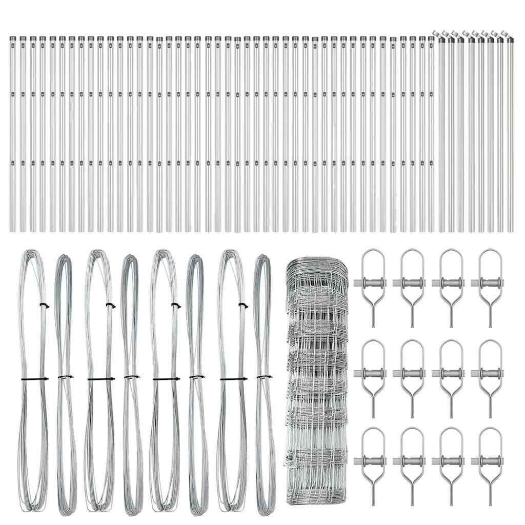 vidaXL Φράκτης Πεδίων 0.8x100 m Γαλβανισμένος Χάλυβας