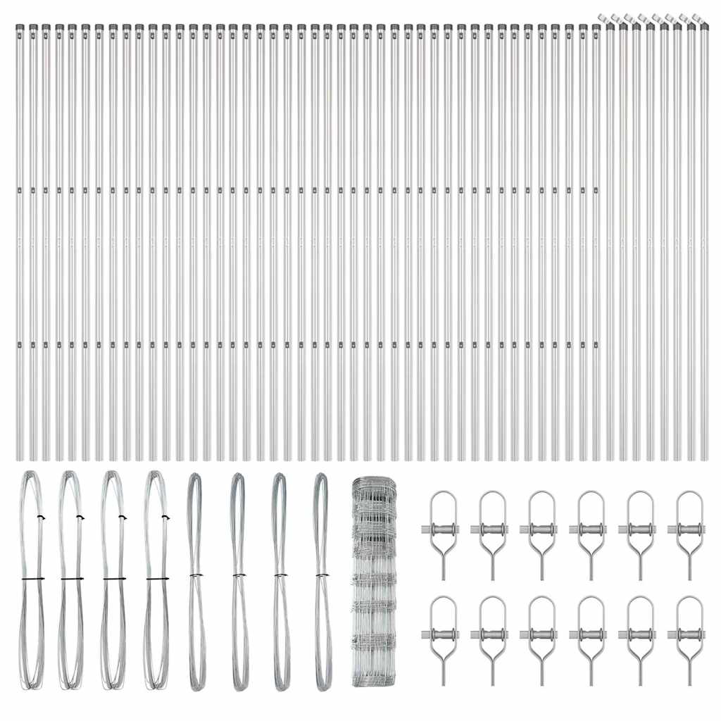 vidaXL Φράχτης Χωραφιού 1x100 μ Γαλβανισμένος Χάλυβας