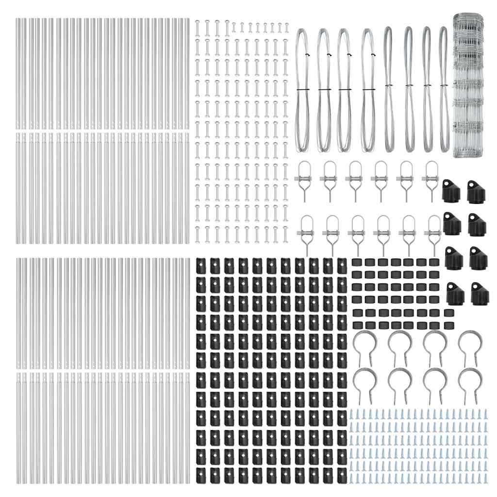 vidaXL Φράχτης Χωραφιού 1x100 μ Γαλβανισμένος Χάλυβας
