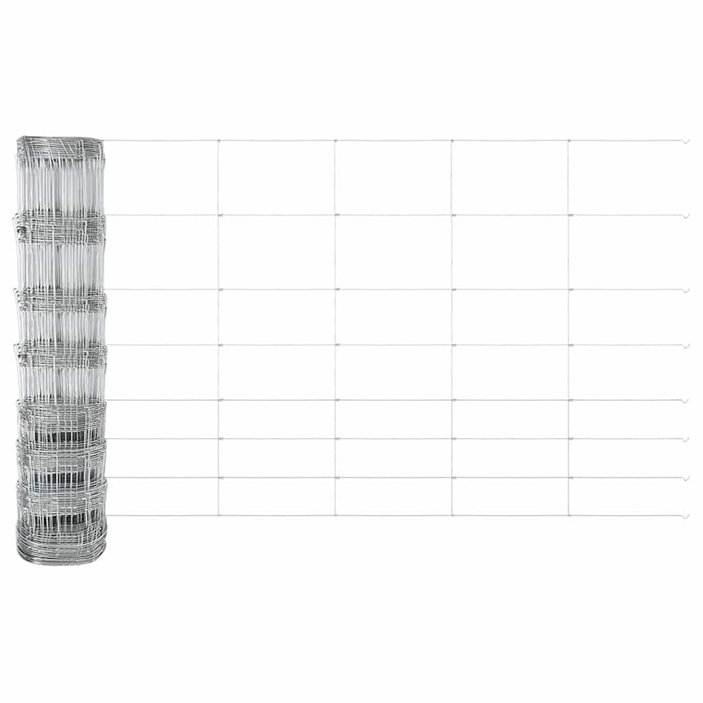 vidaXL Φράχτης Χωραφιού 1x100 μ Γαλβανισμένος Χάλυβας