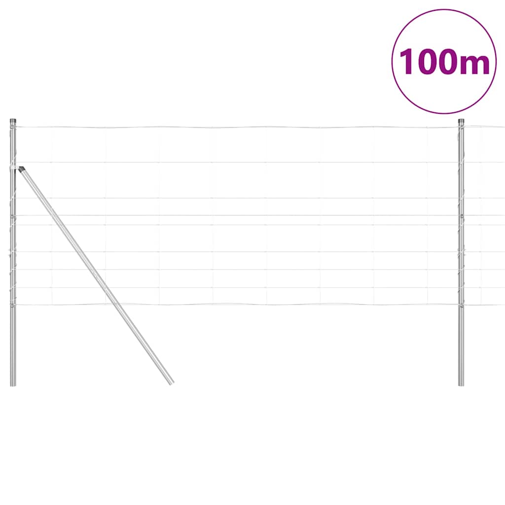 vidaXL Φράχτης Χωραφιού 1x100 μ Γαλβανισμένος Χάλυβας