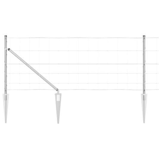 vidaXL Φράχτης Πεδίων 0.8x25 μ Γαλβανισμένος Χάλυβας