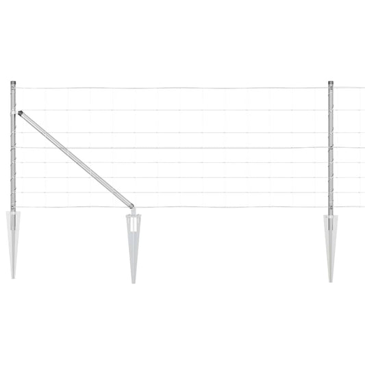 vidaXL Φράκτης Πεδίων 0.8x25 μ Γαλβανισμένου Χάλυβα