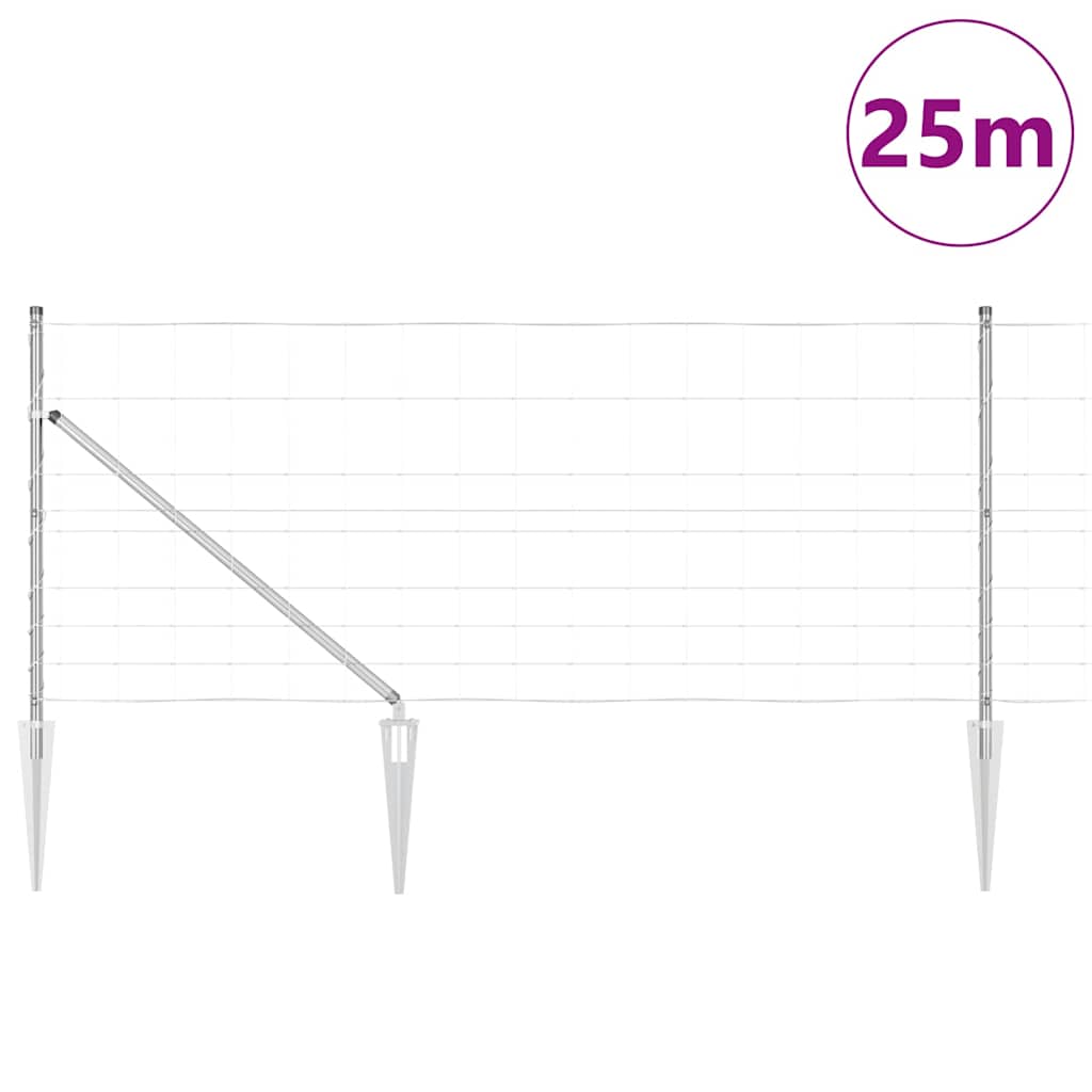 περίφραξη πεδίου vidaXL 1x25 μ γαλβανισμένος χάλυβας