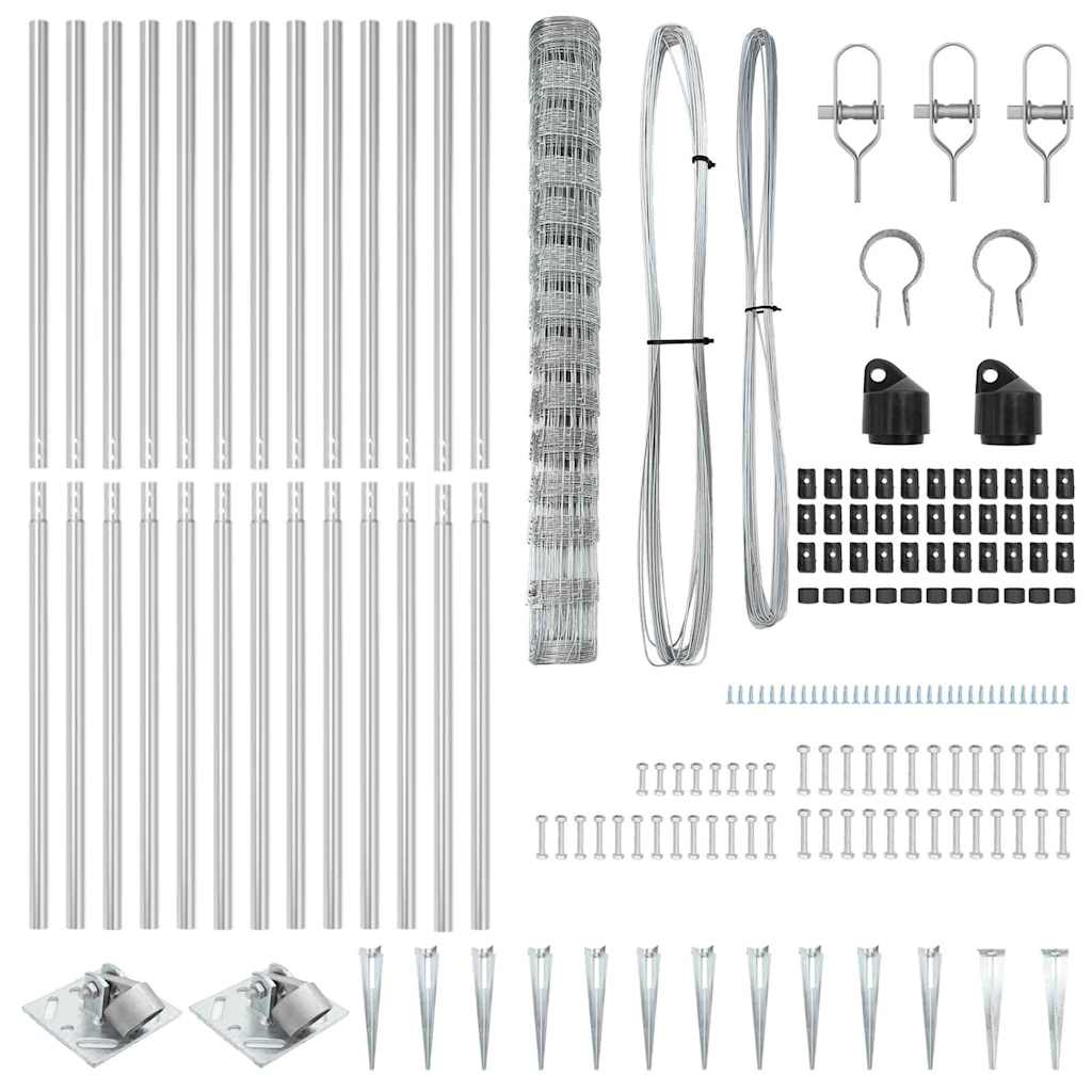 vidaXL Φράχτης Αγρού 1.4x25 μ Γαλβανισμένος Χάλυβας