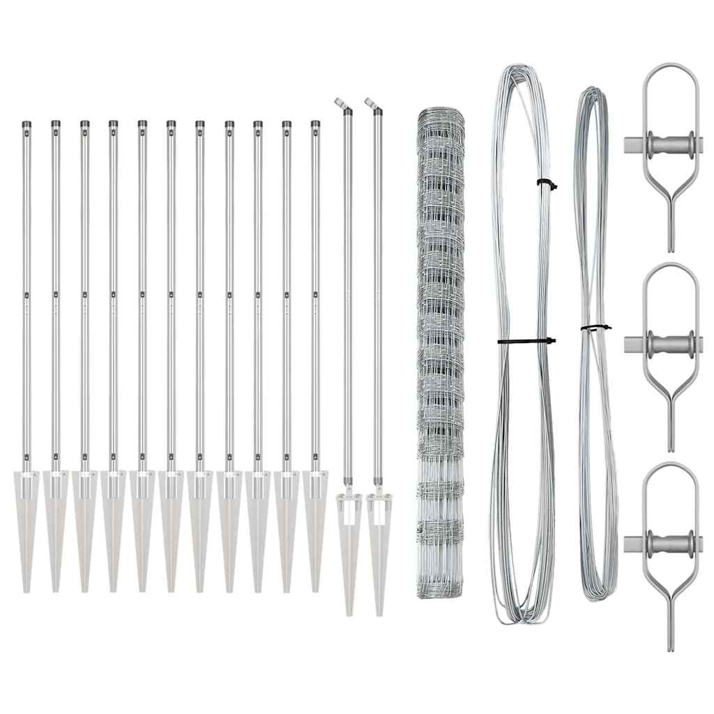 vidaXL Περίφραξη 1.6x25 μ Γαλβανισμένος Χάλυβας