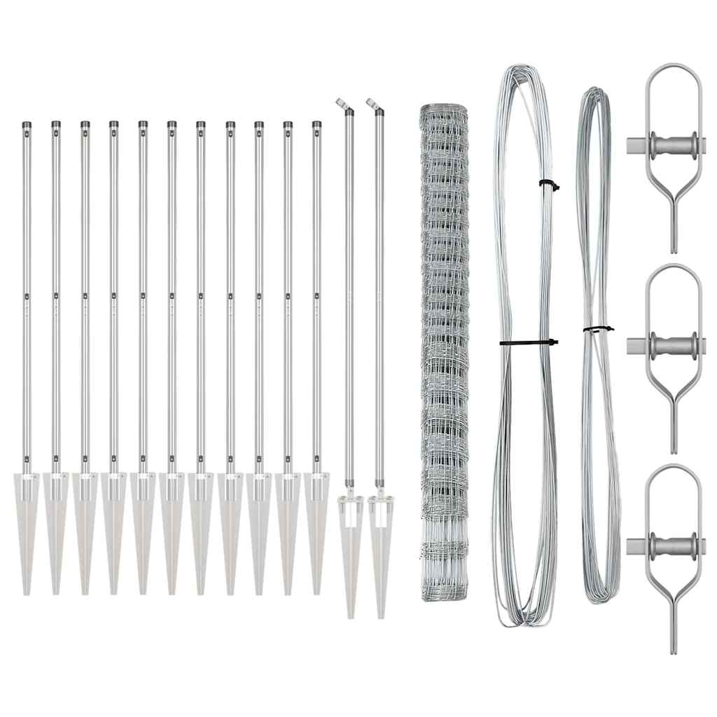 vidaXL Φράχτης Αγρού 1.6x25 μ Γαλβανισμένο Ατσάλι