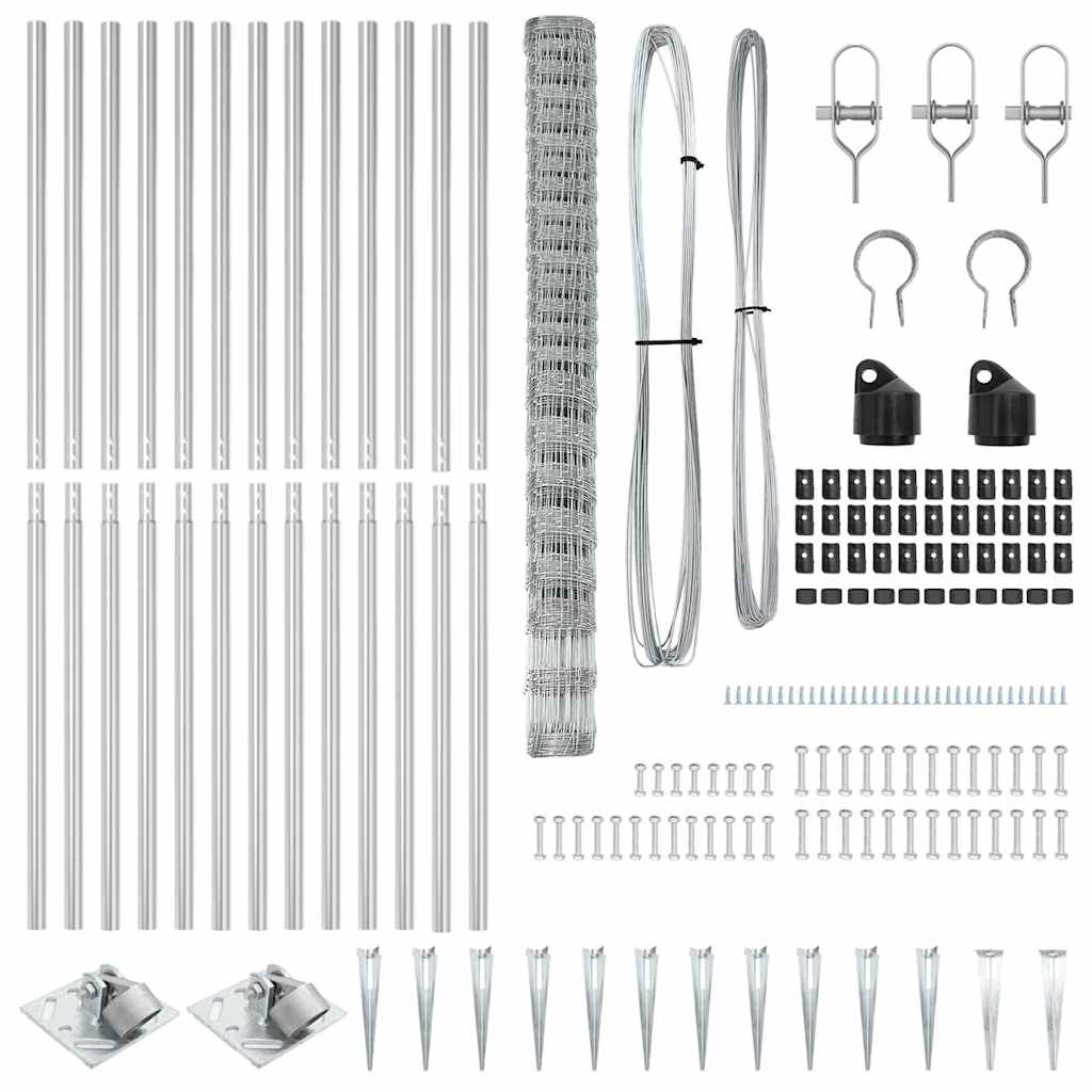 vidaXL Φράχτης Αγρού 1.6x25 μ Γαλβανισμένο Ατσάλι