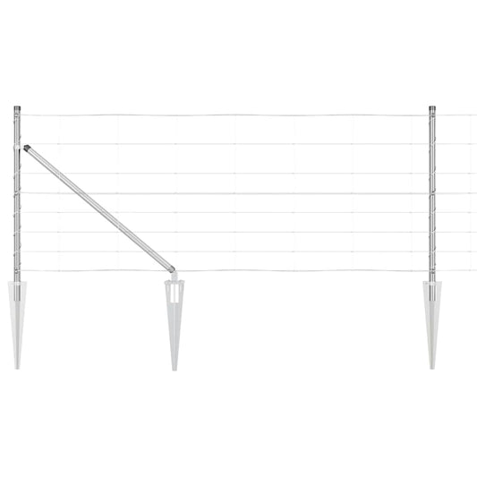 vidaXL Φράκτης Πεδίων 0.8x50 m Χαλυβδόφυλλο