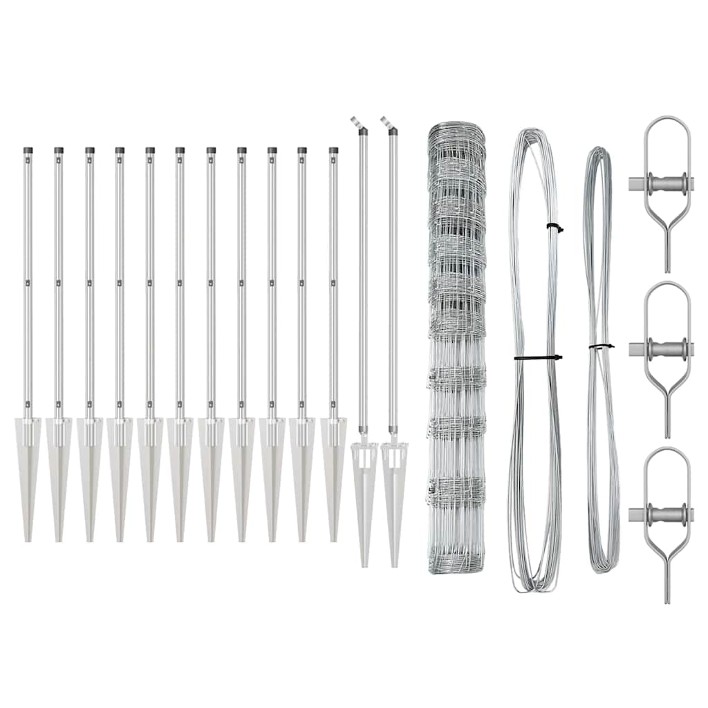 vidaXL Φράγμα Πεδίων 1.2x50 μ Γαλβανισμένο Ατσάλι