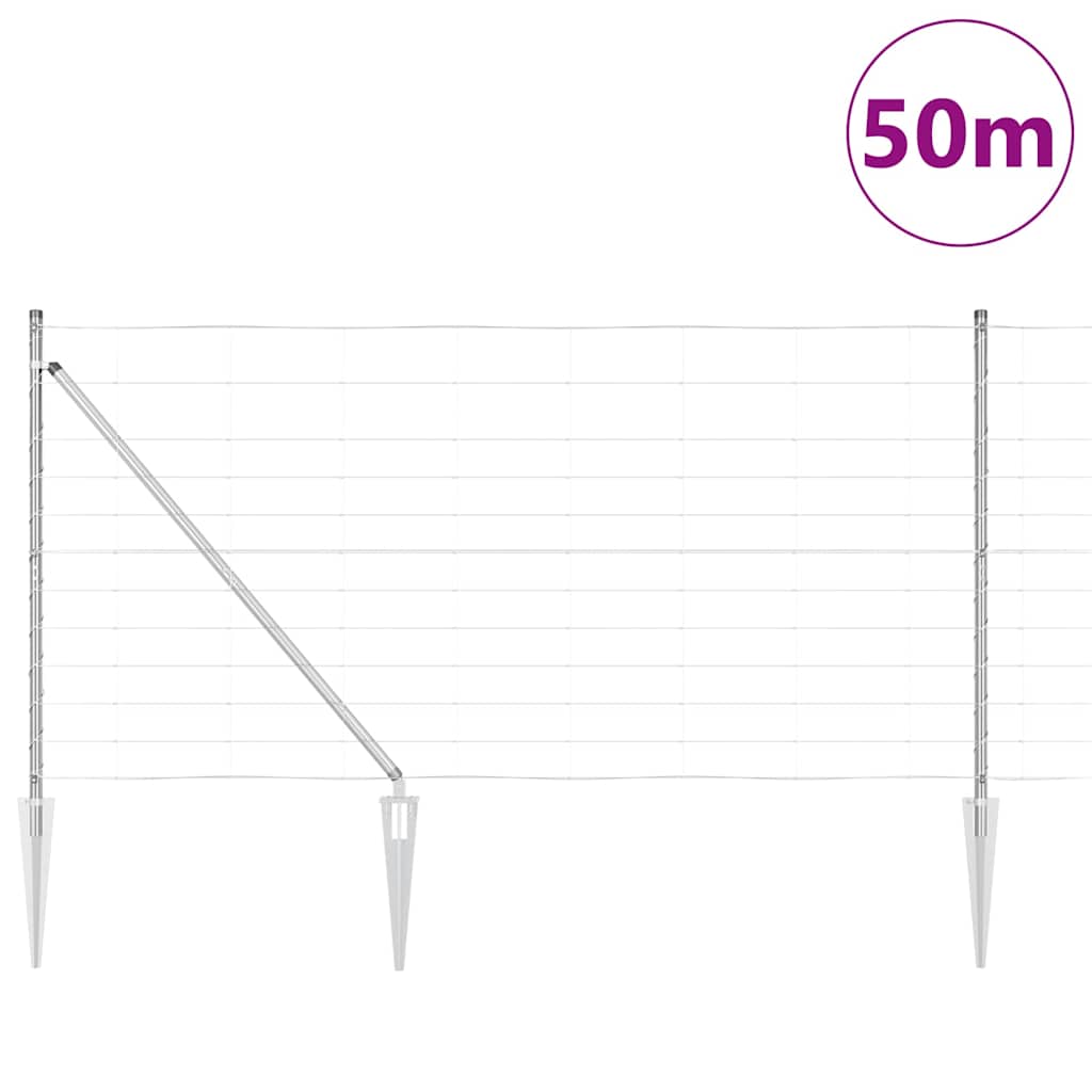 vidaXL Στύλος Περιφράξεων Γαλβανισμένο 50 x 1,2 m Ατσάλι