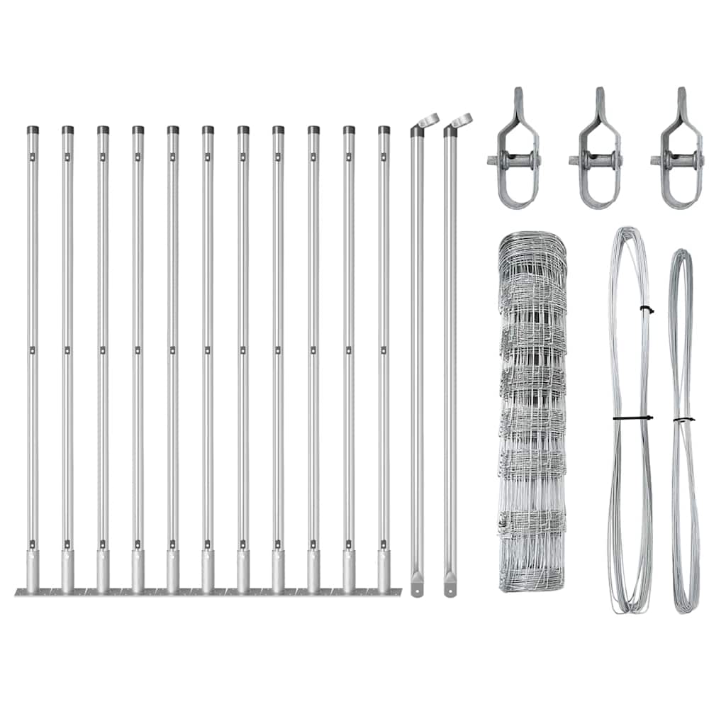 vidaXL Φράχτης Αγρού 0.8x25 μ Γαλβανισμένο Ατσάλι