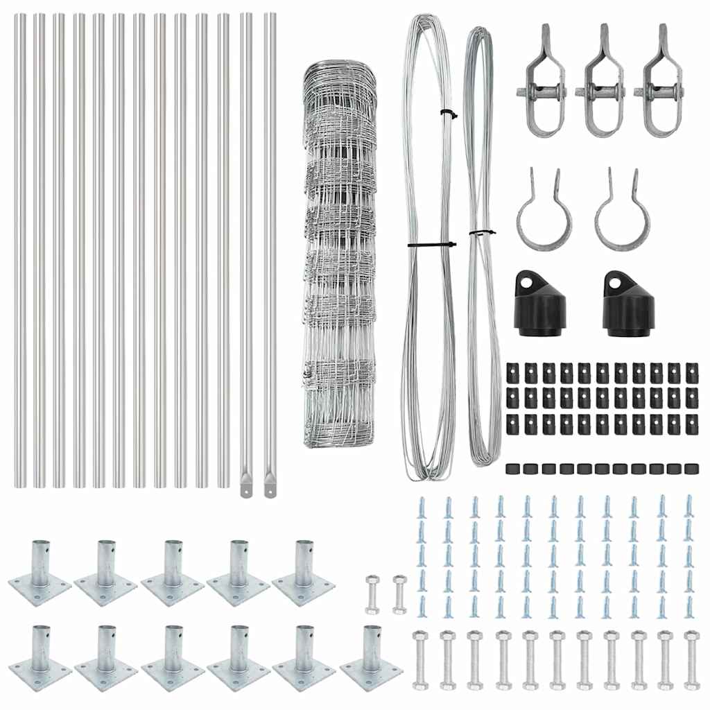 vidaXL Φράχτης Αγρού 0.8x25 μ Γαλβανισμένο Ατσάλι