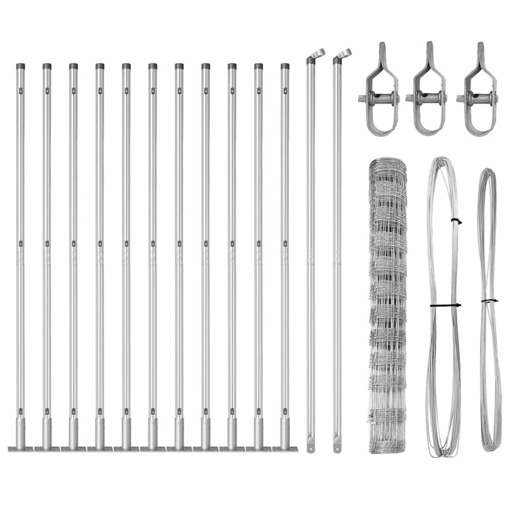 vidaXL Field Fence 1.2x25 μ Γαλβανισμένος Χάλυβας