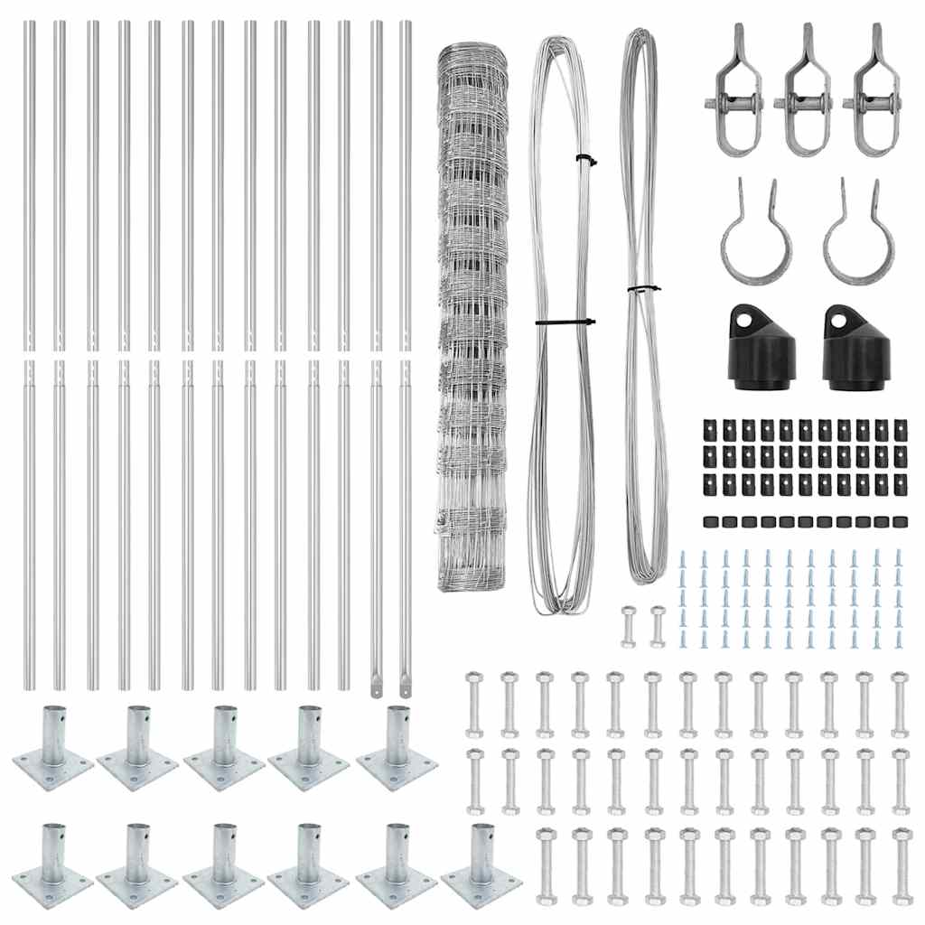 vidaXL Field Fence 1.2x25 μ Γαλβανισμένος Χάλυβας