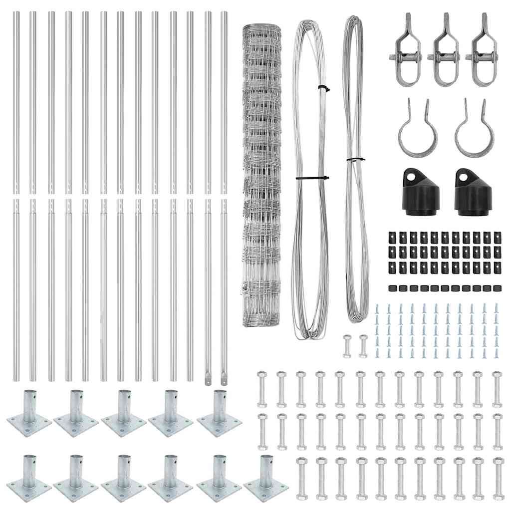 vidaXL Φράχτης Πεδίων 1.2x25 μ Γαλβανισμένο Χάλυβα