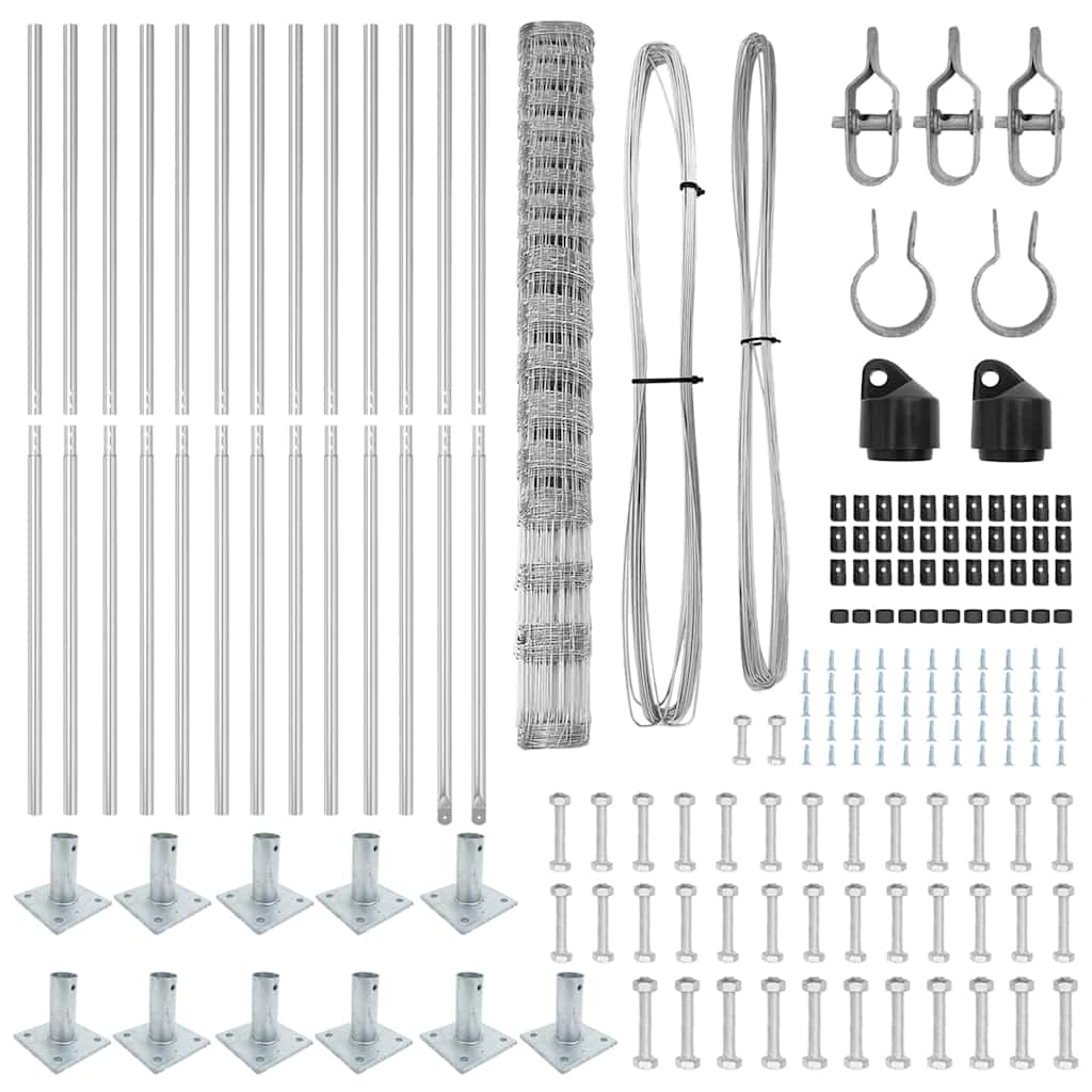 vidaXL Περίφραξη Αγρού 1.5x25 μ Γαλβανισμένο Ατσάλι